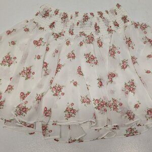 Misses/Junior's Size Small White Floral Skirt by Forever 21